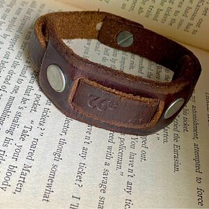 BROWN leather cuff bracelet